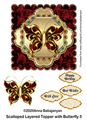 Scalloped Layered Topper with Butterfly 5