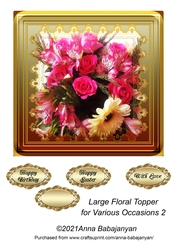 Large Floral Topper for Various Occasions 2
