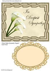 Three Callas Sympathy Card Topper / Card Front