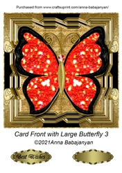 Card Front with Large Butterfly 3