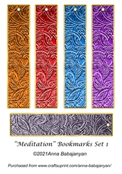 Meditation Bookmarks Set 1