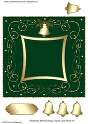 Christmas Bell on Swirly Frame Card Front (4)