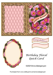 Birthday Floral Quick Card