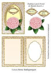 Dahlia Card Front & Blank Insert 2