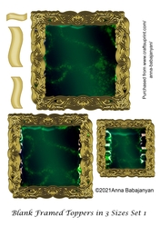 Blank Framed Toppers in 3 Sizes Set 1