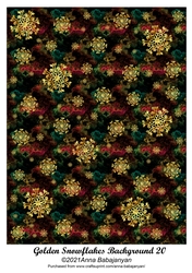 Golden Snowflakes Background 20