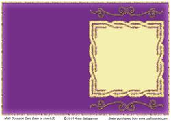 Multi Occasion Card Base or Insert 2