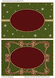 Christmas Oval Frame Card Base & Card Front Set 4