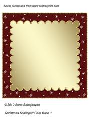 Christmas Scalloped Card Base 1