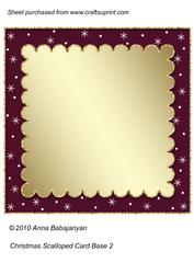 Christmas Scalloped Card Base 2