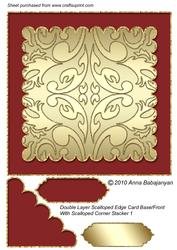 Double Layer Scalloped Edge Card Base / Front 1