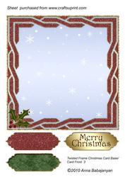 Twisted Frame Christmas Card Base / Card Front 3