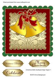 Christmas Bells Scalloped Edge Topper 1