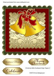 Christmas Bells Scalloped Edge Topper 2