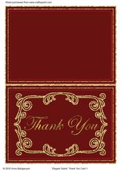 Elegant Swirls Thank You Card 1