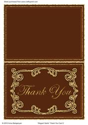 Elegant Swirls Thank You Card 2