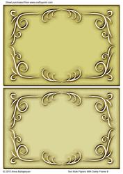 Two Note Papers with Swirly Frame 9