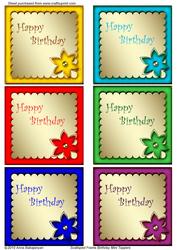 Scalloped Frame Birthday Mini Toppers