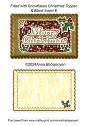 Filled with Snowflakes Christmas Topper & Blank Insert 6