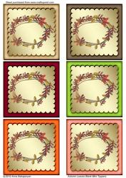 Autumn Leaves Blank Mini Toppers