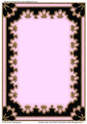 Double Layer Floral Plain Card Base (black Background) 5