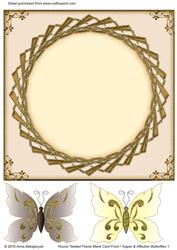 Round Twisted Frame Blank Card Front/ Topper & "affection" B