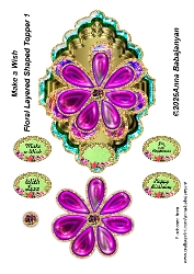 Make a Wish Floral Layered Shaped Topper 1