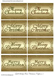Gold Swirly Frame Christmas Captions 1