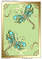 Two Dragonflies (turquoise)