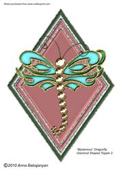 Mysterious Dragonfly Diamond Shaped Topper 2