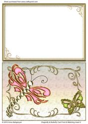 Dragonfly & Butterfly Card Front & Matching Insert 2