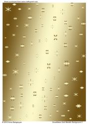 Snowflakes Gold Metallic Background 2