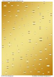 Snowflakes Gold Metallic Background 3