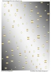 Snowflakes Silver Metallic Background 1