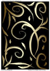 Thinking of You Metallic Swirls on Black