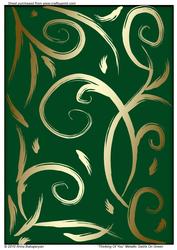 Thinking of You Metallic Swirls on Green