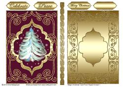 Magic Christmas Card Front/ Topper & Insert 1