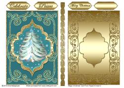 Magic Christmas Card Front/ Topper & Insert 2