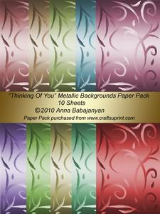 Thinking of You Metallic Backgrounds Paper Pack