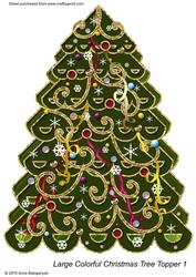 Large Colorful Christmas Tree Topper 1