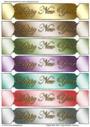Happy New Year Large Metallic Captions