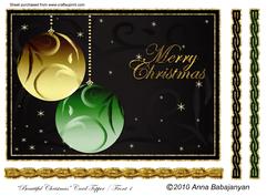 Beautiful Christmas Card Topper / Front 1