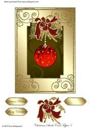 Christmas Swirls Card Topper 3