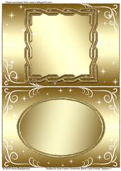 Twisted & Oval Frame Christmas Blank Card Fronts/ Toppers 1