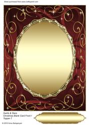Swirls & Stars Christmas Blank Card Front / Topper 7