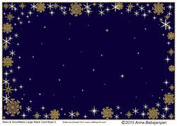 Stars & Snowflakes Large Blank Card Base 2