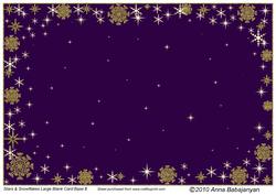 Stars & Snowflakes Large Blank Card Base 6