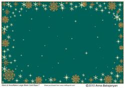Stars & Snowflakes Large Blank Card Base 7