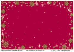 Stars & Snowflakes Large Blank Card Base 8