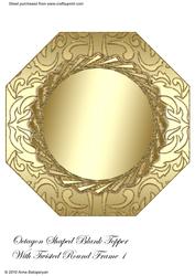 Octagon Shaped Blank Topper with Twisted Round Frame 1